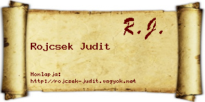 Rojcsek Judit névjegykártya